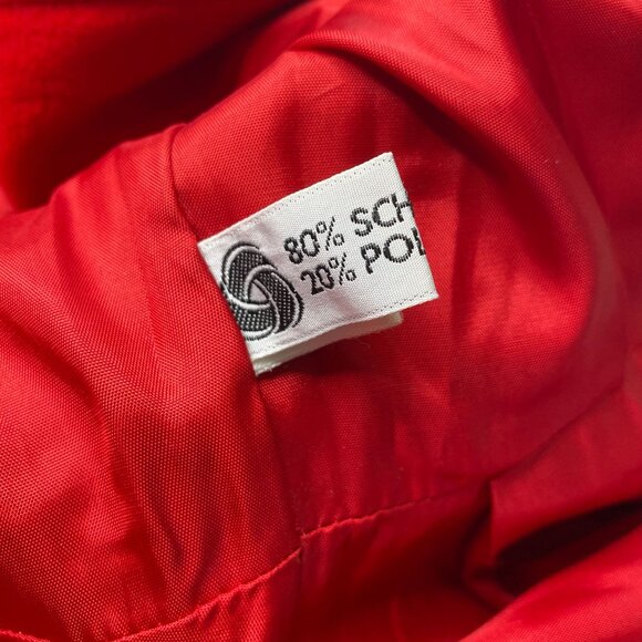 VTG Colette Wolfgang Kaiser red wool blend coat Size 6 Medium jacket long faux f - Picture 12 of 16
